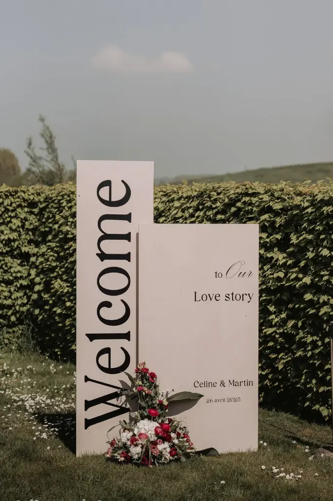 Panneau Welcome to Our love story 